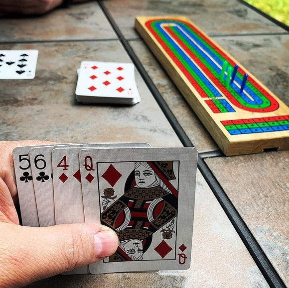 NIB Cribbage Ambassador Classic Games Playing Cards Folding Wood Board - Picture 6 of 6